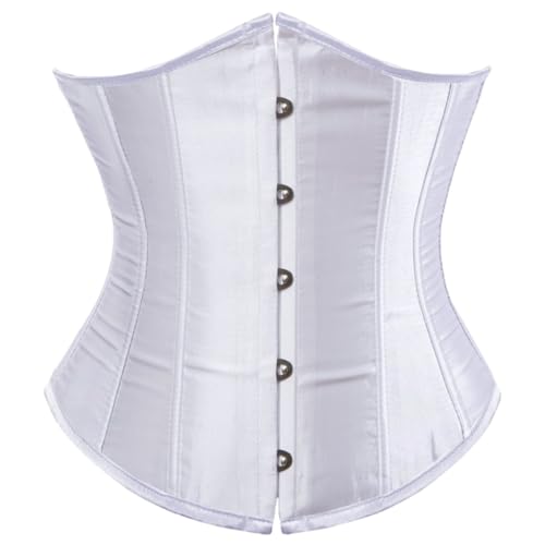 KUOSE Damen Waist Cincher Unterbrust Korsage Korsett Shaper Body Bauchweg Corsage Übergrößen (Weiß, 34-36) von KUOSE