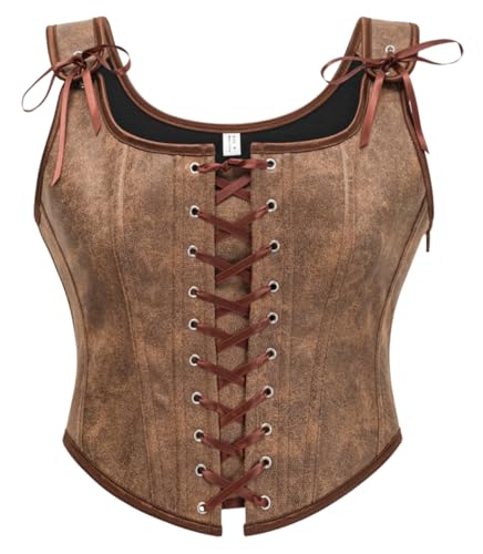 KUOSE Vintage Renaissance Vollbrust Corsage Top mit Träger Bodyshaper Korsett Weste KUOSE Vintage Renaissance Vollbrust Corsage Top mit Träger Bodyshaper Korsett Weste von KUOSE