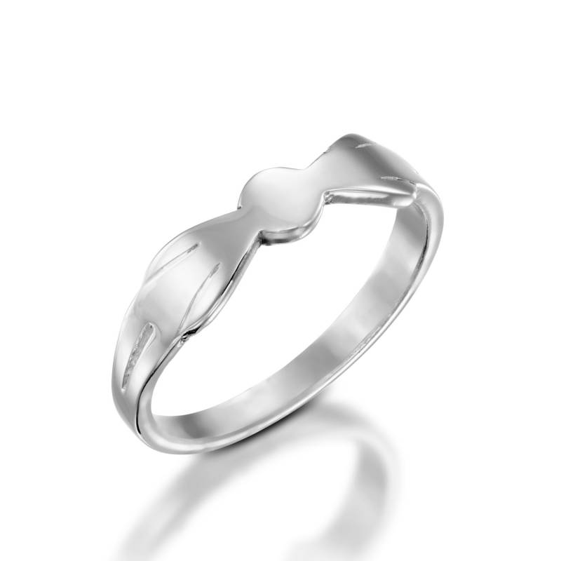 14K Weißgold Paare Band Ehering Geformt Als Mann Und Frau Figuren von KUPERWOMAN