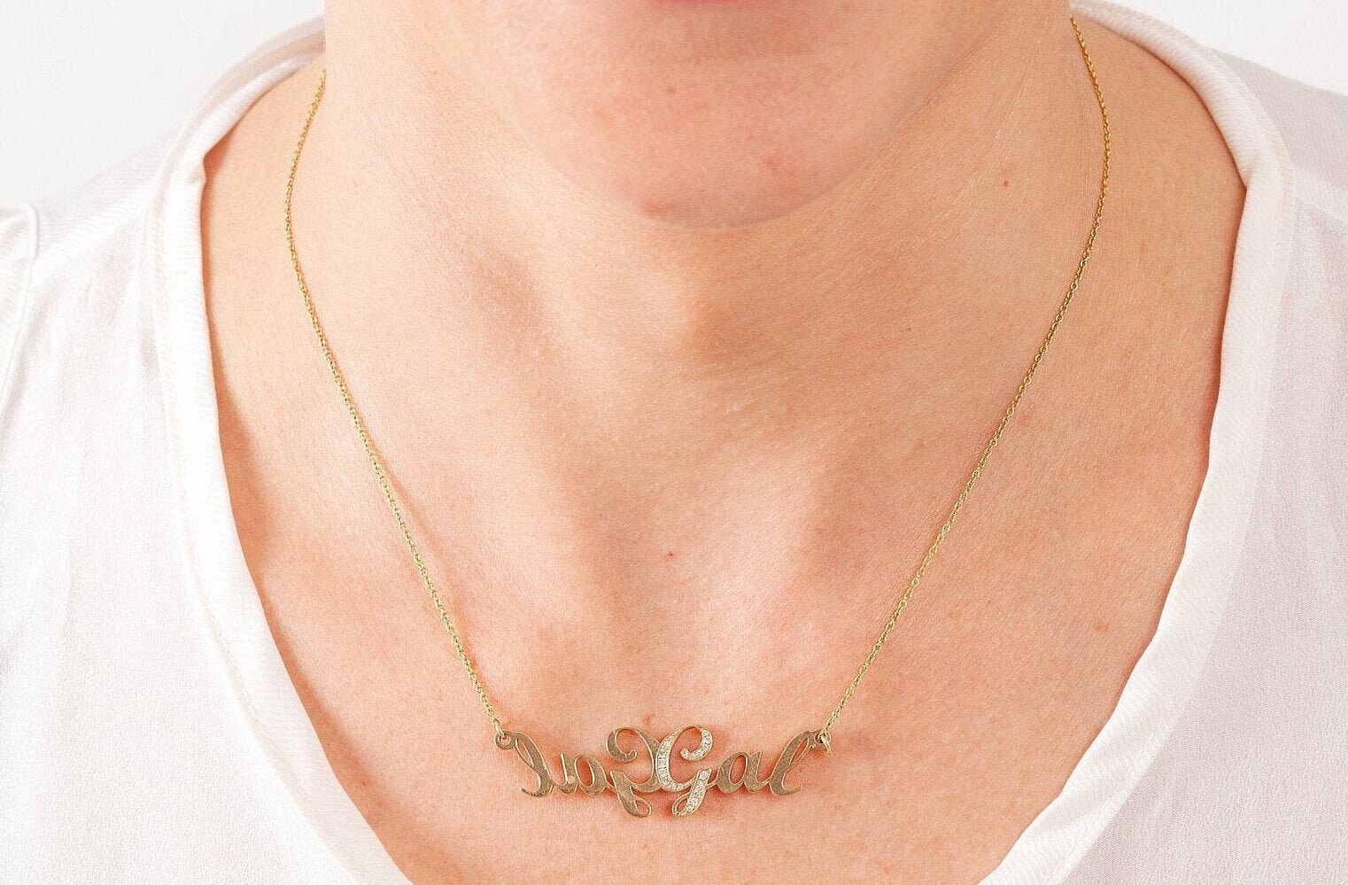 Zwei Namen Halskette, Doppelnamen Mehrere Personalisierte Namenskette, Gold Und Diamanten Halskette Zwei Namen Halskette, Doppelnamen Mehrere Personalisierte Namenskette, Gold Und Diamanten Halskette von KUPERWOMAN