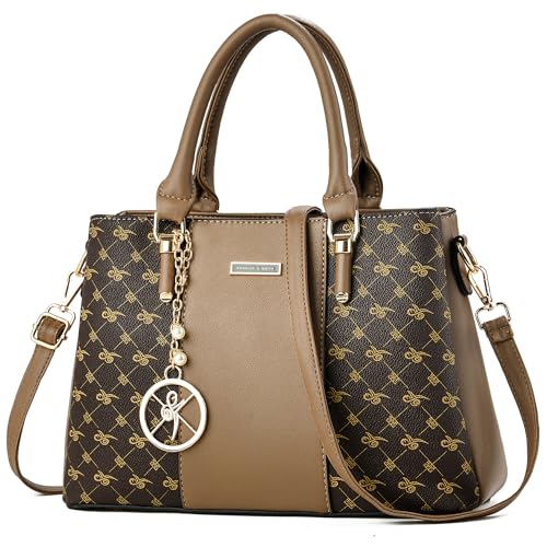 KURGOOL Damen-Geldbörsen und Handtaschen mit Tragegriff oben, Schultertasche, Kuriertasche für Damen, F-Khaki von KURGOOL