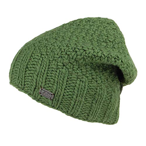 KUSAN Button Down Beanie Mütze - Grün - Einheitsgröße von KUSAN