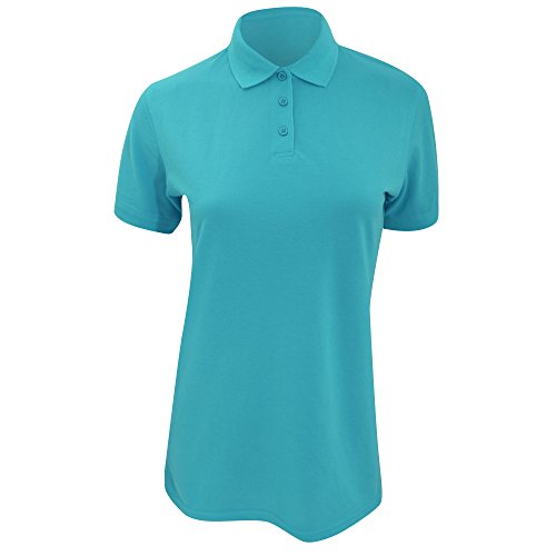 KUSTOM KIT Klassik Damen Poloshirt, Kurzarm (14UK/40DE) (Türkis) von KUSTOM KIT