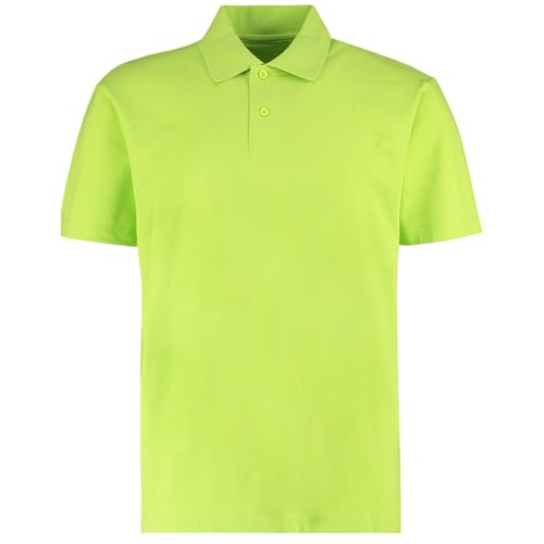 KUSTOM KIT Regulär Passen Kurz Ärmel T-Shirt Belegschaft Polo Oben - Limette (2XL) von KUSTOM KIT