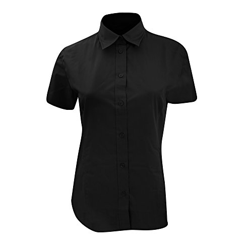 KUSTOM KIT Workforce Bluse, Kurzarm (DE 42) (Schwarz) von KUSTOM KIT