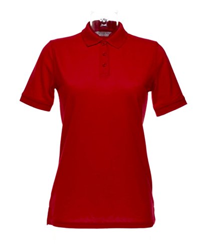 Klassisches Polo-Shirt mit Superwash für Damen Gr. 36, rot von KUSTOM KIT