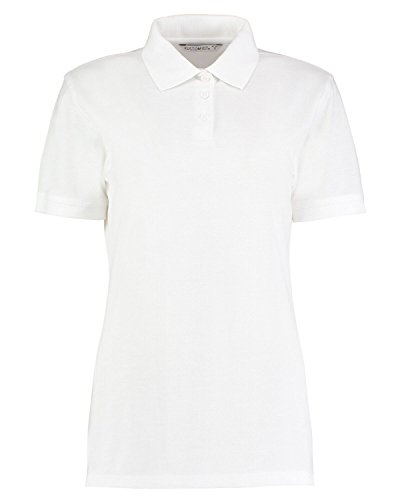 Klassisches Polo-Shirt mit Superwash für Damen Gr. 38, weiß von KUSTOM KIT