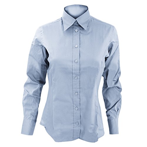 Kustom Kit Corporate Oxford Bluse, Langarm (42 DE) (Hellblau) von KUSTOM KIT
