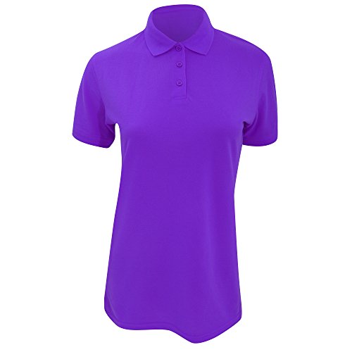Kustom Kit Damen Poloshirt Kurzarm Classic Superwash Gr. 46, violett von KUSTOM KIT