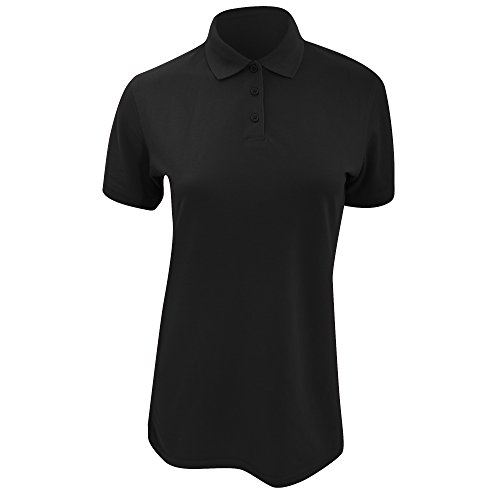 Kustom Kit Klassisches Polo-Shirt für Damen Gr. 10, schwarz von KUSTOM KIT