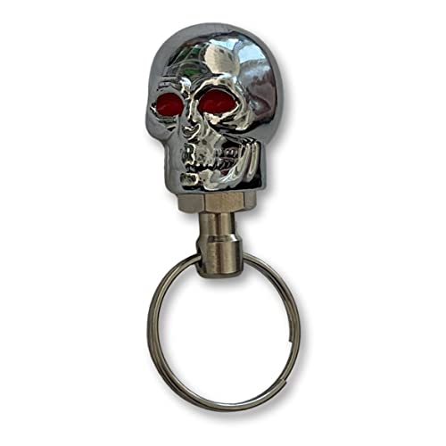 KUSTOM66 Schlüsselanhänger Totenkopf silber von KUSTOM66