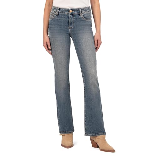 KUT from the Kloth Damen Natalie Mid-Rise Flare Five-Pocket in Worthy Size:0 Inseam:33, Würdig, 0 von KUT from the Kloth