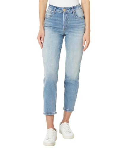 KUT from the Kloth Damen Rachael High Rise Fab Ab Mom Regular Hem Jeans in kohärent, Kohärent, 42 von KUT from the Kloth