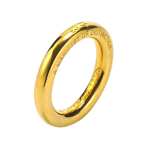 KUTCEK INS Stil Titan Stahl Ring - Punk Gothic Unisex Paar Ehering Deklaration of Forever Schmuck Geschenk, 11, Titanstahl von KUTCEK