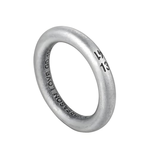 KUTCEK INS Stil Titan Stahl Ring - Punk Gothic Unisex Paar Ehering Deklaration of Forever Schmuck Geschenk, 38, Titanstahl von KUTCEK