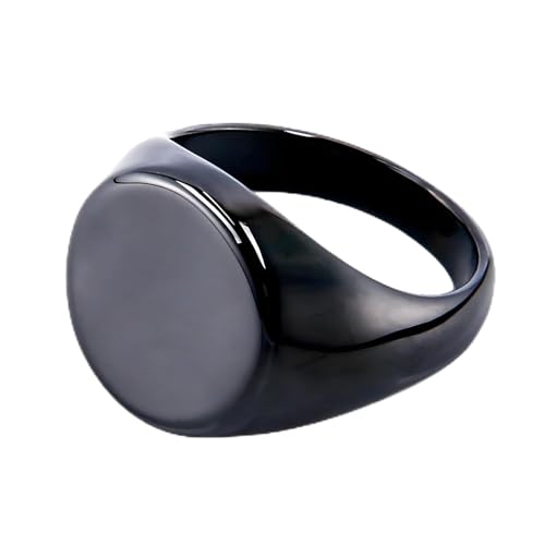 KUTCEK Minimalistischer Titan-Stahlring – glatter Kreisring für Damen und Herren – hypoallergener Hochzeitsschmuck, 11, Titanstahl von KUTCEK