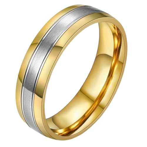 KUTCEK Paarringe mit Zirkonia, passende Bänder für Sie und Ihn, Titanstahl, Hochzeitsring, Geschenk für Jahrestag, Men's-Size 7, Edelstahl von KUTCEK