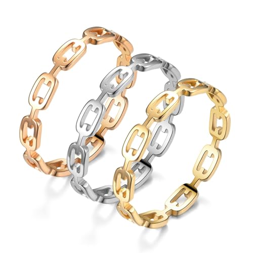 KUTCEK Ring aus Edelstahl mit Schweinennase, minimalistisches Paar, passendes Liebessymbol, Schmuck, Geschenk für Sie und Ihn, 32, Titanstahl von KUTCEK