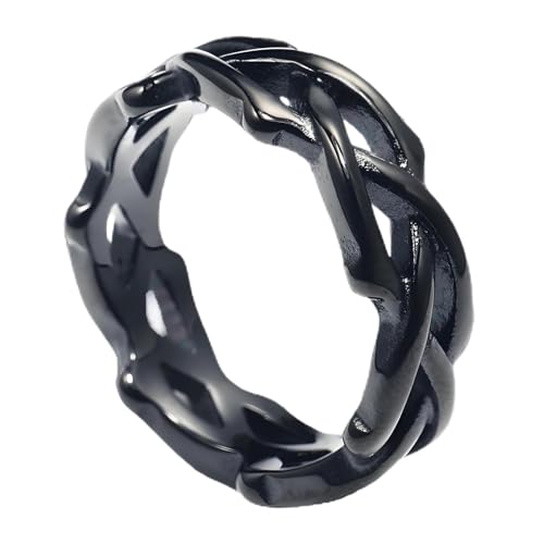 KUTCEK Titan-Stahl-Kreuzring für Frauen – minimalistisches, geometrisches Edelstahl-Schmuckgeschenk, Unisex-Mode-Accessoire, 32, Titanstahl von KUTCEK