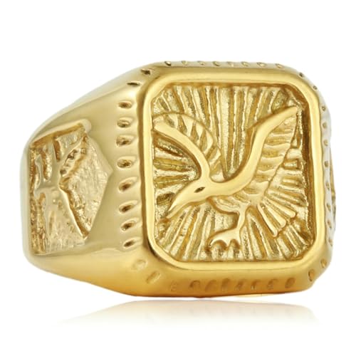 KUTCEK Vintage Adlerring für Herren, Punk-Stil, Titanstahl, Tieradler, Fingerring, Modeschmuck für trendige Jungs, 38 KUTCEK Vintage Adlerring für Herren, Punk-Stil, Titanstahl, Tieradler, Fingerring, Modeschmuck für trendige Jungs, 38 von KUTCEK
