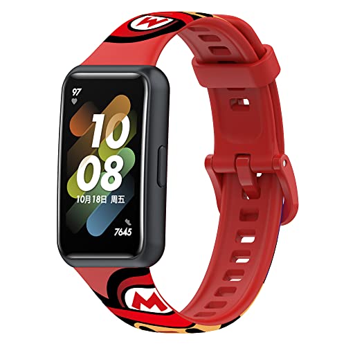 KUTEWEU Armband Kompatibel mit Huawei Band 7 Watch Armband, Weiches Atmungsaktives TPU Silikon Sport Ersatzband für Huawei Band 7 Smart Watch (Color-b) von KUTEWEU