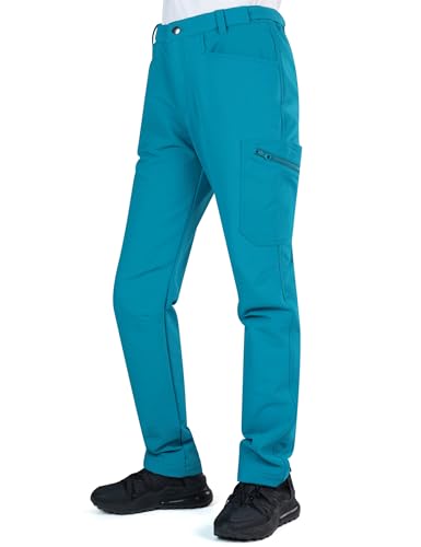 KUTOOK Softshell Wanderhose Damen Wasserdicht Outdoor Hose Softshellhose Thermohose Trekking Ski Motorrad Fahrrad Blau XXL von KUTOOK