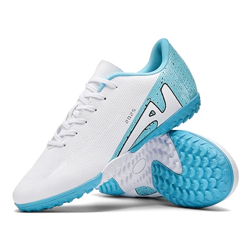 KUUK Herren Damen Fußballschuhe Jugendliche Fussballschuhe Kunstrasen Hallenschuhe Fussball Turf Indoor Outdoor AG FG TF Wettkampf Trainingsschuhe Unisex (DE 2286 Bai TF 41) von KUUK