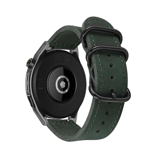 Armbänder für Amazfit Cheetah Round ArmBand, PU Weich Leder mit Schnalle Rostfreiem Stahl Armband für Amazfit Cheetah Round Armbänder für Herren Damen Armband mit Amazfit Cheetah Round (F) von KUWAI