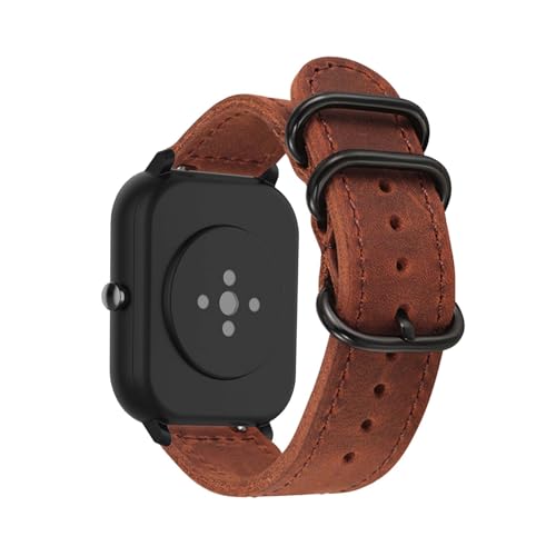 Armbänder für Amazfit GTS 4/GTS 4 Mini ArmBand, PU Weich Leder mit Schnalle Rostfreiem Stahl Armband für Amazfit GTS 4/GTS 4 Mini Armbänder für Herren Damen Armband mit Amazfit GTS 4/GTS 4 Mini (F) von KUWAI