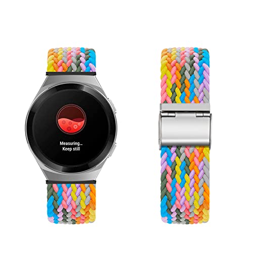 Band für Huawei Watch GT 2e ArmBand Nylon Geflochtenes Loop Band für Huawei Watch GT 2e Armband für Herren Damen Rostfreier Stahl Einstellbares Armbänder mit Huawei Watch GT 2e ArmBand (V) von KUWAI