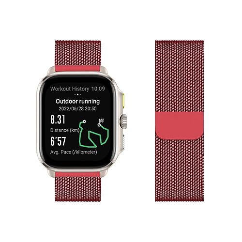 KUWAI Armbänder für Amazfit Cheetah Square Armband, Rostfreie Stähle Magnetischer Armband für Amazfit Cheetah Square Armbänder für Männer Frauen Bunt Band für Amazfit Cheetah Square Armband (F) von KUWAI