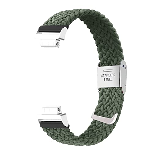 KUWAI Band für Fitbit Inspire 2/Inspire 3 ArmBand Nylon Geflochtenes Loop Band für Fitbit Inspire 2/Inspire 3 Armband für Herren Damen Rostfreier Stahl Armbänder mit Fitbit Inspire 2/Inspire 3 (E) von KUWAI