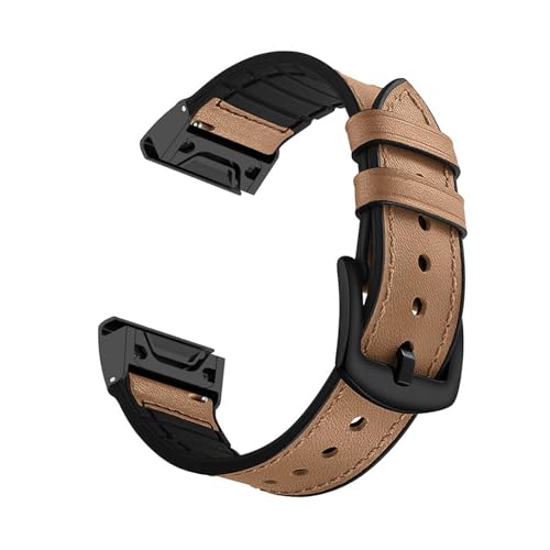 KUWAI Lederarmband Kompatibel mit COROS VERTIX Armband, Weiches Silikon Leder Ersatzarmband für COROS VERTIX Armbänder Herren Damen Atmungsaktives Armband für COROS VERTIX (A) von KUWAI