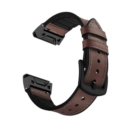 KUWAI Lederarmband Kompatibel mit COROS VERTIX Armband, Weiches Silikon Leder Ersatzarmband für COROS VERTIX Armbänder Herren Damen Atmungsaktives Armband für COROS VERTIX (E) von KUWAI