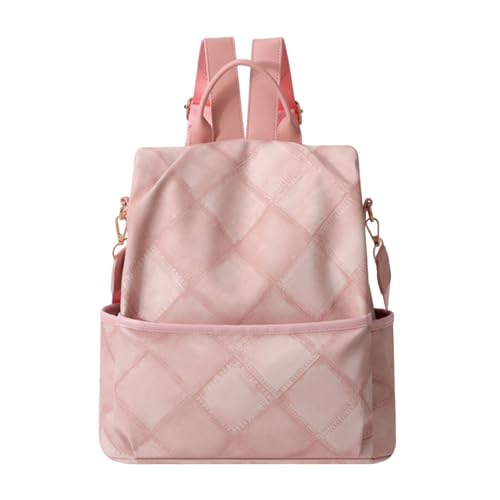 KUWHSIOP Rucksack aus PU-Leder für Damen Wandelbarer Modischer Damen-Reiserucksack Lässig Diebstahlsichere Schultertasche,Rosa von KUWHSIOP