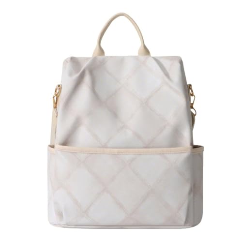KUWHSIOP Rucksack aus PU-Leder für Damen Wandelbarer Modischer Damen-Reiserucksack Lässig Diebstahlsichere Schultertasche,Weiß von KUWHSIOP