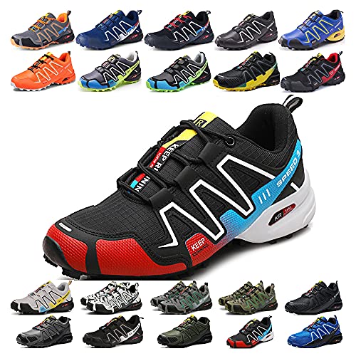 KUXUAN Fahrradschuhe Herren Indoor Fahrradschuhe Ohne Schloss,wasserdichte Mountainbike-Fahrradschuhe,rutschfeste Outdoor-Sportschuhe,Black1-42 von KUXUAN