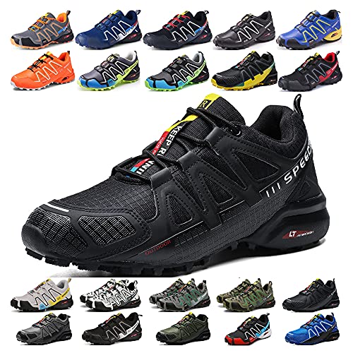 KUXUAN Fahrradschuhe Herren Indoor Fahrradschuhe Ohne Schloss,wasserdichte Mountainbike-Fahrradschuhe,rutschfeste Outdoor-Sportschuhe,Black2-43 von KUXUAN