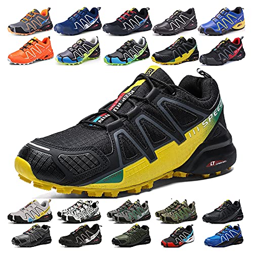 KUXUAN Fahrradschuhe Herren Indoor Fahrradschuhe Ohne Schloss,wasserdichte Mountainbike-Fahrradschuhe,rutschfeste Outdoor-Sportschuhe,Black4-45 von KUXUAN