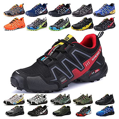 KUXUAN Fahrradschuhe Herren Indoor Fahrradschuhe Ohne Schloss,wasserdichte Mountainbike-Fahrradschuhe,rutschfeste Outdoor-Sportschuhe,Black5-41 von KUXUAN