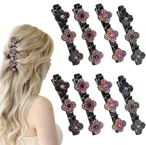 KUYCCSTRESI Stirnband-Haarband-Accessoires for Frauen, Stirnbänder for Damen, geflochtenes Blumenhaarband for Mädchen, kreieren Sie eine Vielzahl stilvoller Frisuren(A 8pc) von KUYCCSTRESI