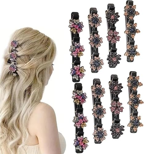 KUYCCSTRESI Stirnband-Haarband-Accessoires for Frauen, Stirnbänder for Damen, geflochtenes Blumenhaarband for Mädchen, kreieren Sie eine Vielzahl stilvoller Frisuren(B 8pc) von KUYCCSTRESI