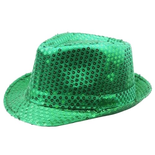 KUYCCSTRESI Zauberhut, klassischer Zylinder for Bühnenshows, Aufführungen, formelle Veranstaltungen, Kostümzubehör, Theatershow-Kopfbedeckung, Weihnachtsfeier-Kleidung, schlankes Design(Green_2pcs) von KUYCCSTRESI