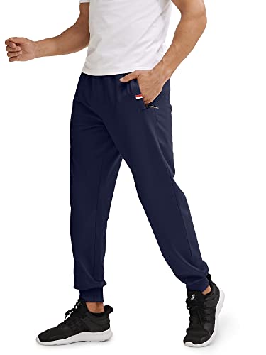 KUYIGO Herren Jogger Bequeme Enge Trainingshose für Herren, Herren Joggerhose mit lockerer Passform S Navy von KUYIGO