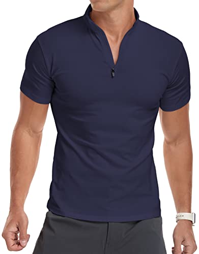 KUYIGO Herren Polo-Shirts für Männer Erwachsene Casual Mode Slim Fit T Shirts Baumwolle Kurzarm-Shirts S Navy KUYIGO Herren Polo-Shirts für Männer Erwachsene Casual Mode Slim Fit T Shirts Baumwolle Kurzarm-Shirts S Navy von KUYIGO