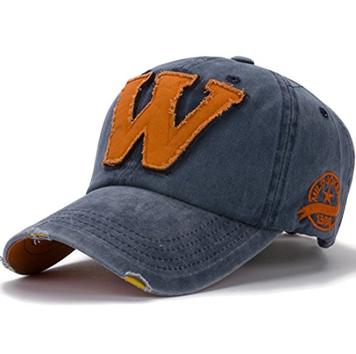 Kuyou Vintage Baseball Kappe Unisex Sport Distressed Trucker Cap (Navy) von KUYOU