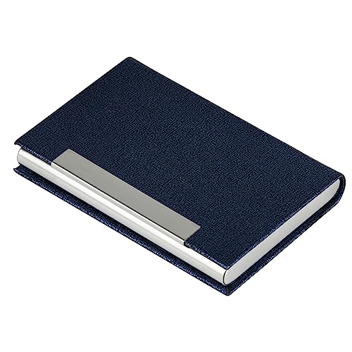 KUZIUA Visitenkartenetui, Visitenkartenetui, professionelles PU-Leder und Edelstahl-Brieftasche, Kreditkarten-Ausweishülle/Halter für Männer und Frauen, Blau KUZIUA Visitenkartenetui, Visitenkartenetui, professionelles PU-Leder und Edelstahl-Brieftasche, Kreditkarten-Ausweishülle/Halter für Männer und Frauen, Blau von KUZIUA