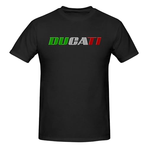 Compatible with Ducati Herren-T-Shirt aus Baumwolle, kurzärmelig, Rundhalsausschnitt, Klassische Passform, atmungsaktiv, Basic-T-Shirts, lässige Sommer-Tops Compatible with Ducati Herren-T-Shirt aus Baumwolle, kurzärmelig, Rundhalsausschnitt, Klassische Passform, atmungsaktiv, Basic-T-Shirts, lässige Sommer-Tops von KVHSVEGO