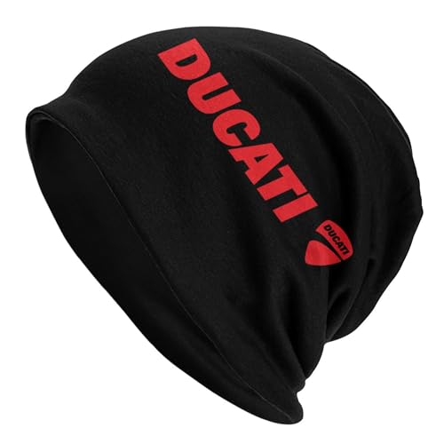 KVHSVEGO Compatible with Ducati Beanie für Männer und Frauen, Slouchy Beanie-Mützen, Winter-Strickmützen, weiche Totenkopf-Mütze von KVHSVEGO