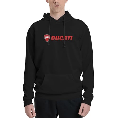 KVHSVEGO Compatible with Ducati Herren-Kapuzenpullover, langärmelig, mit Tasche, lässiger Pullover von KVHSVEGO
